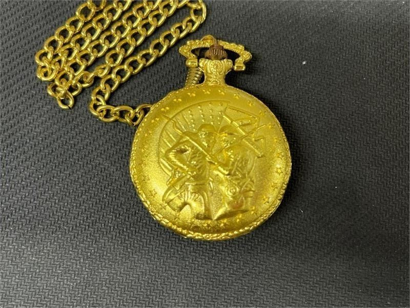 American Civil War 150th Sesquicentennial Gold Tone Pocket Watch No Chain
