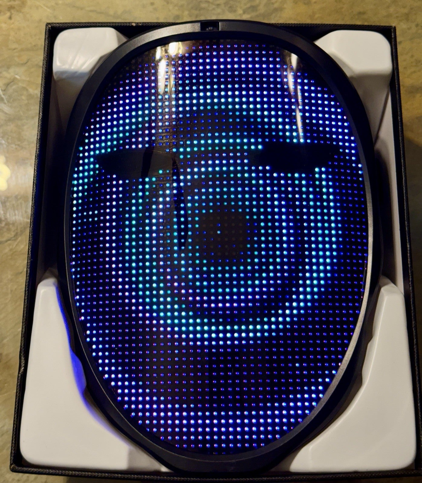MEGOO Led Mask with Bluetooth Programmable App,Shining Led Light Up Face Mask
