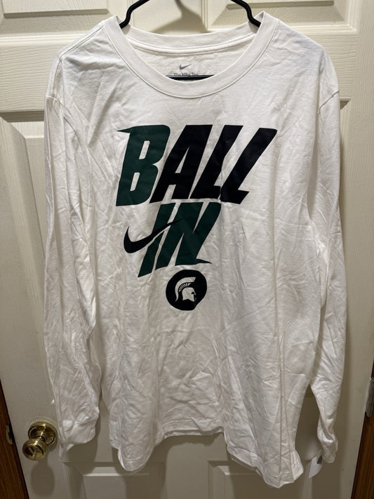 Nike Men's Michigan State Spartans "Ball In Bench" long sleeve t-shirt