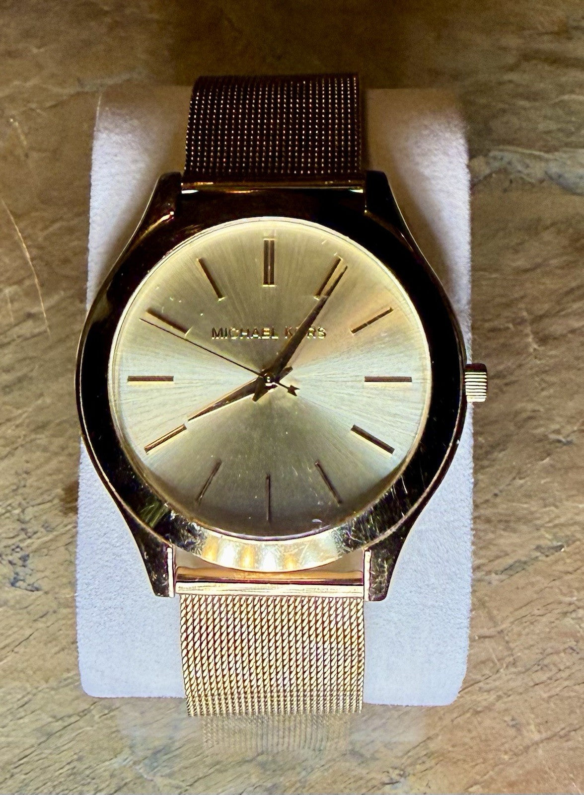 Michael Kors Slim Runway Mesh 44 mm Stainless Steel Case Women's Gold-Tone Wrist