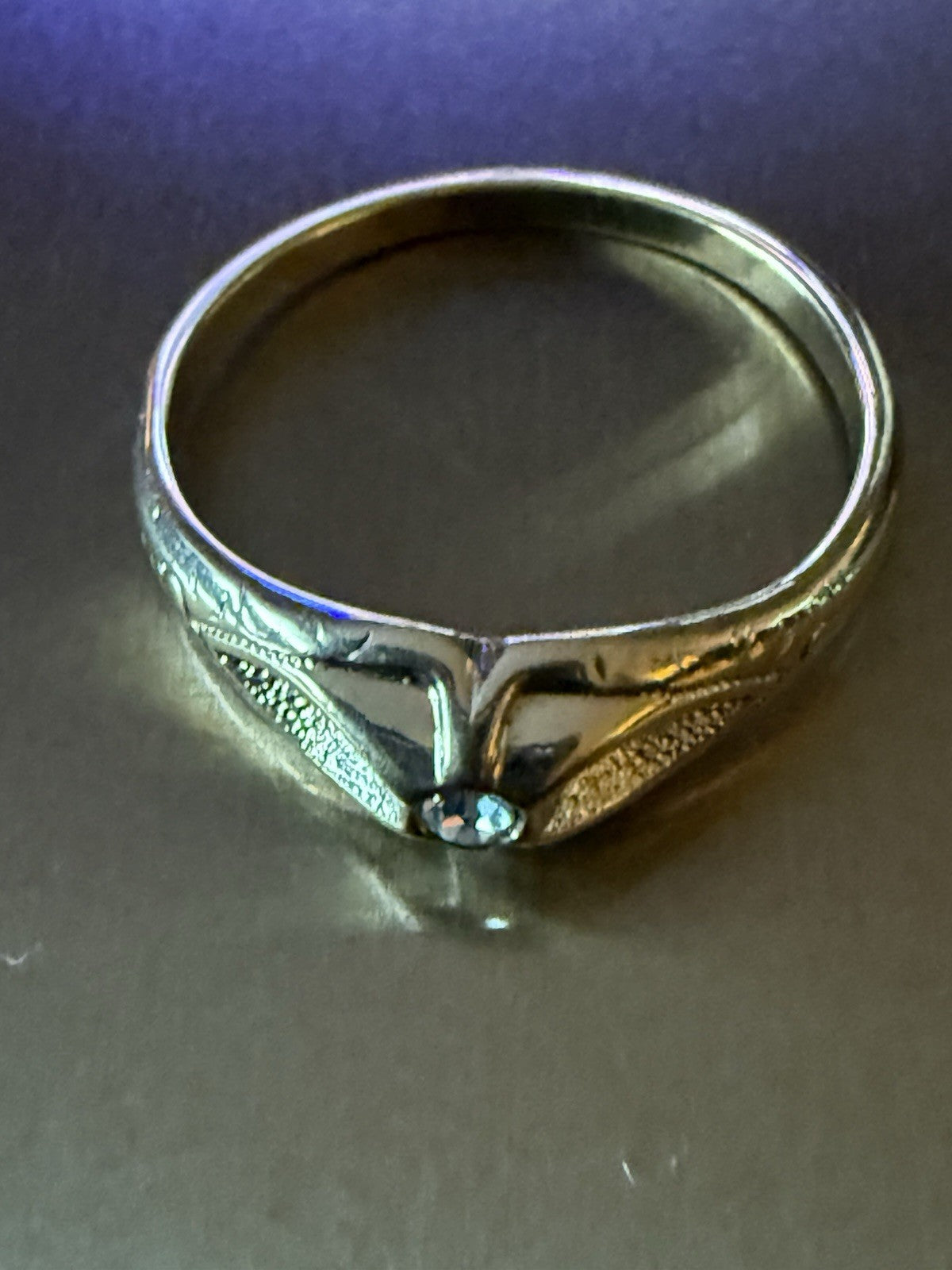 14K Yellow Gold CZ Ring (2.9g)-Size 7