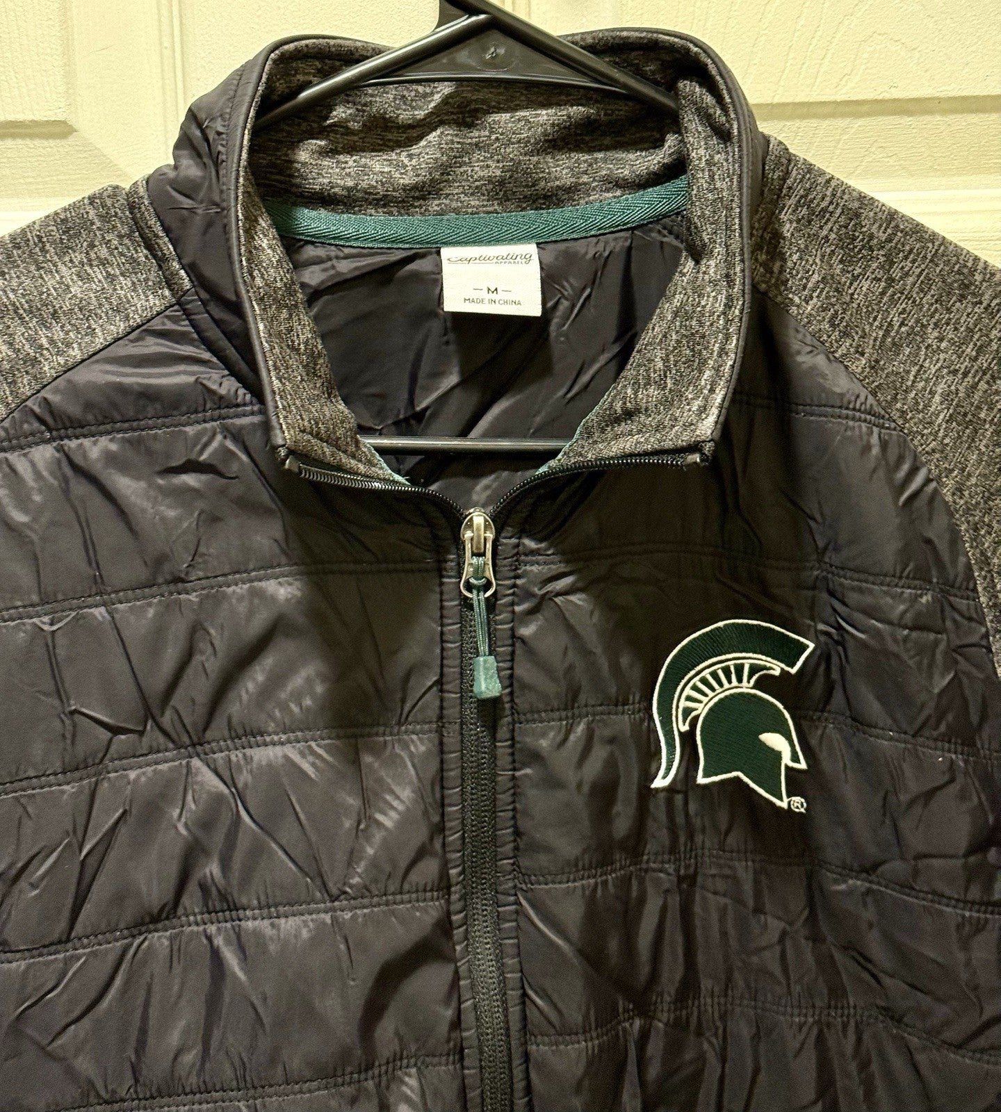 Captivating Apparel Michigan State Spartans men's full-zip hybrid jacket