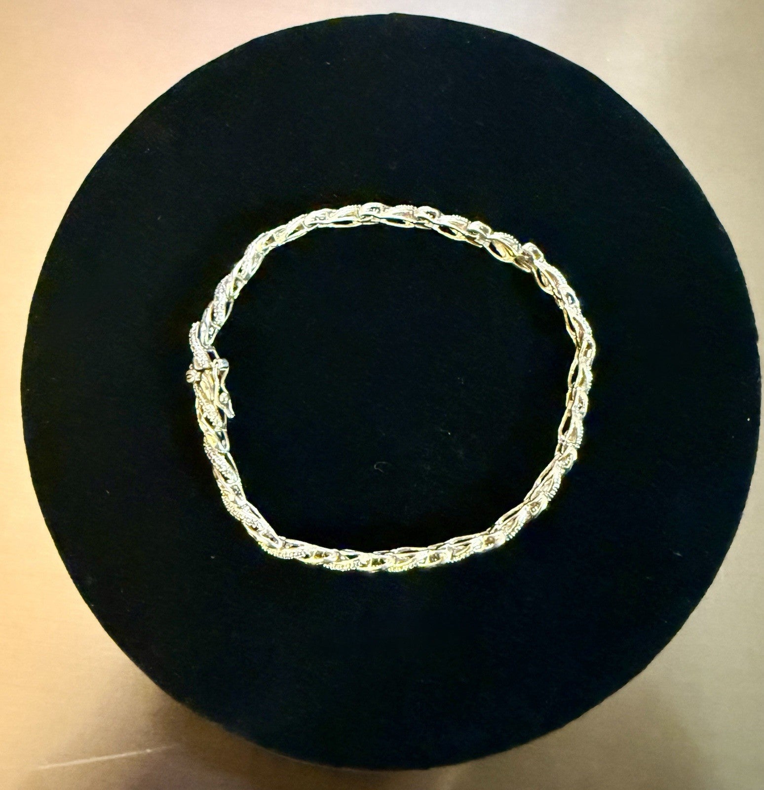 Vintage Diamond  Sterling Silver Tennis Bracelet