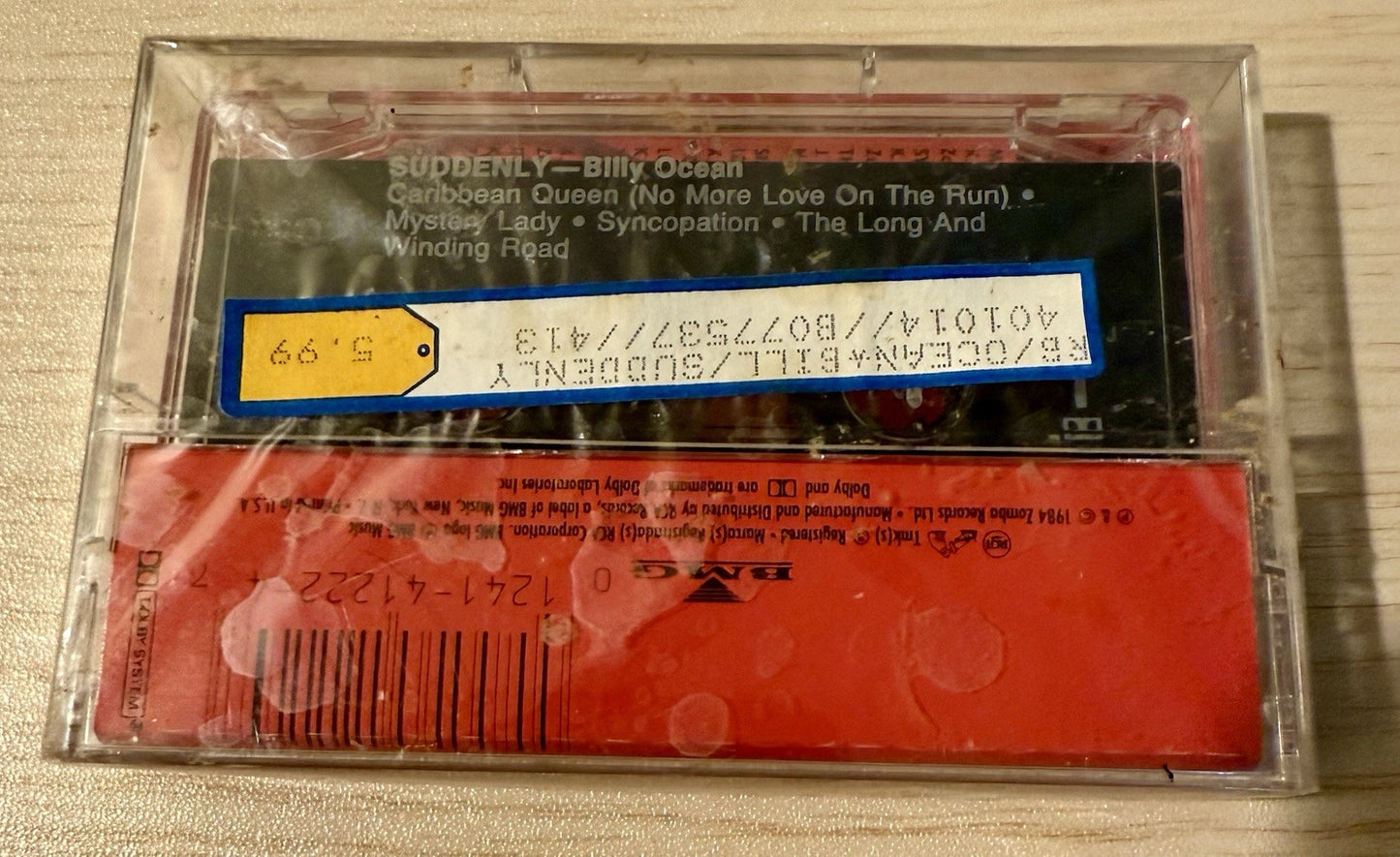 Billy Ocean's album "Suddenly” Cassette 