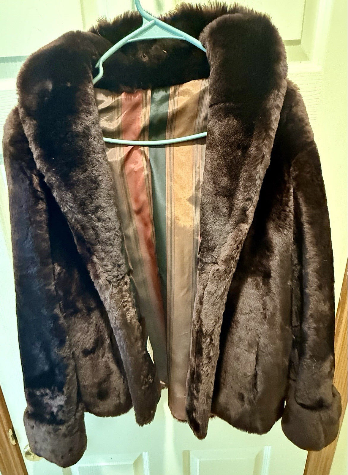 vintage Sears Mouton Fur Coat 