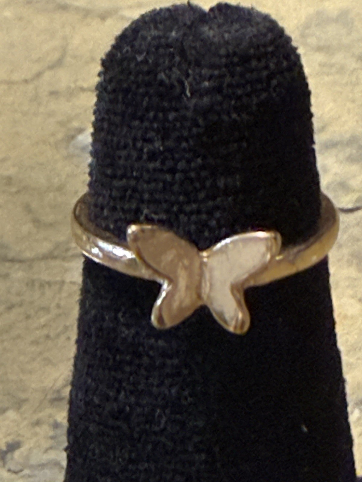 Gold Tone Butterfly Ring- Size 5.5