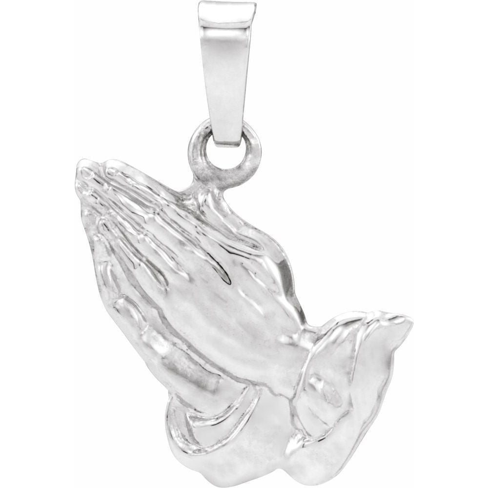 Sterling Silver Praying Hands Pendant
