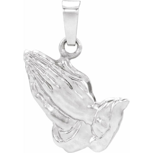 Sterling Silver Praying Hands Pendant