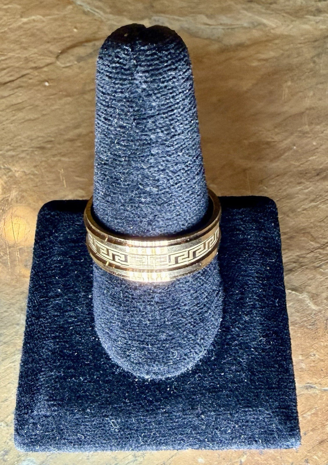 Stainless Steel Geek Key Wedding Band- Size 12