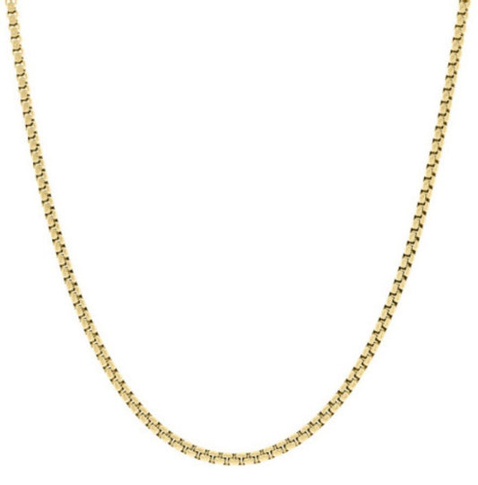 Stainless Steel Yellow Round Box Chain 3mm - Length : 26”