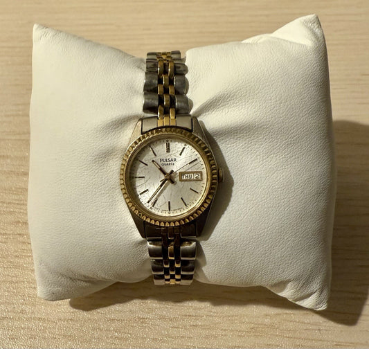 PULSAR V783-0030 Two Tone Quartz Analog Women's Watch