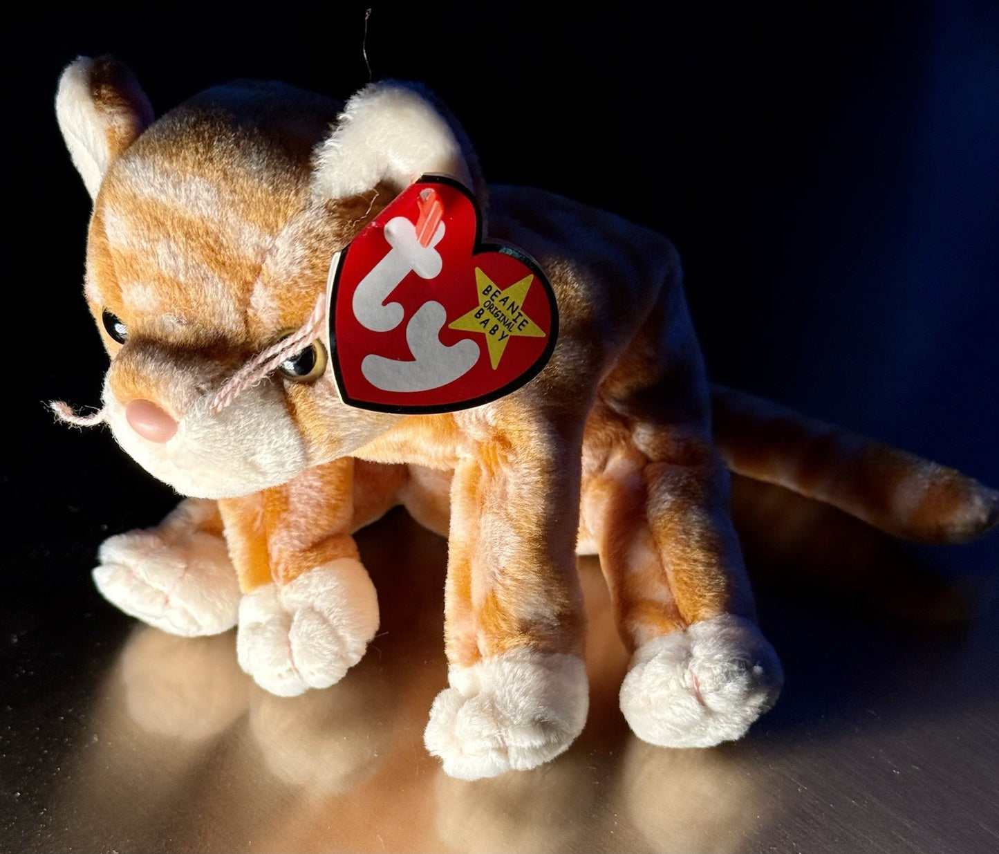 Ty Beanie Baby Amber the gold tabby cat