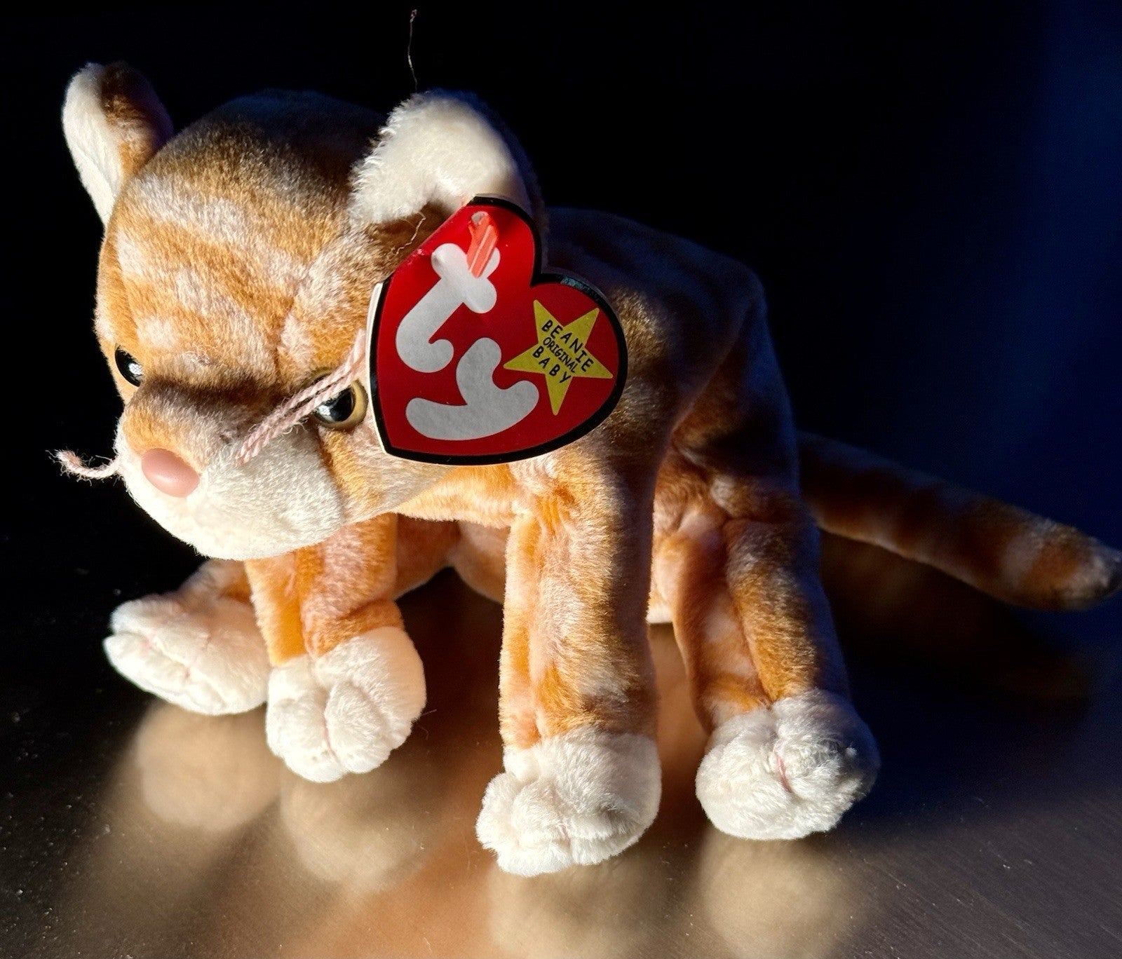 Ty Beanie Baby Amber the gold tabby cat