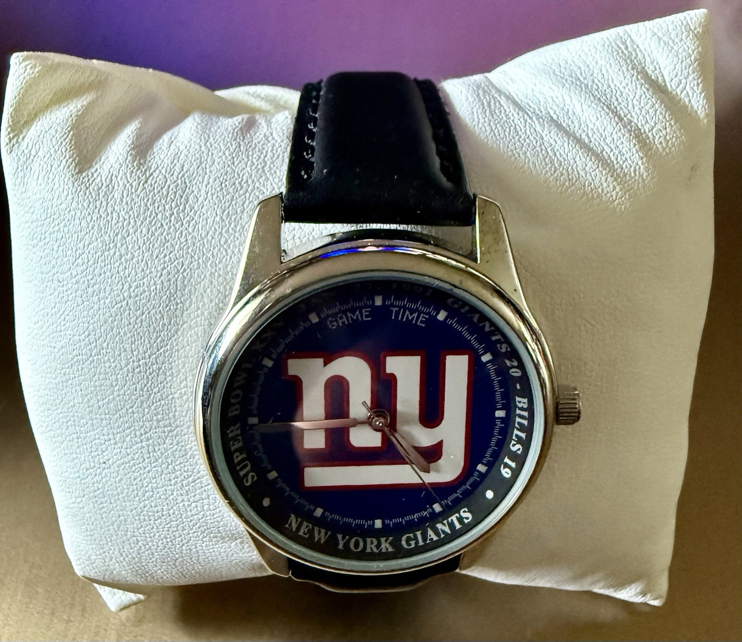 New York Giants Super Bowl XXV 25 Commemorative Game Time Watch Needs Battery