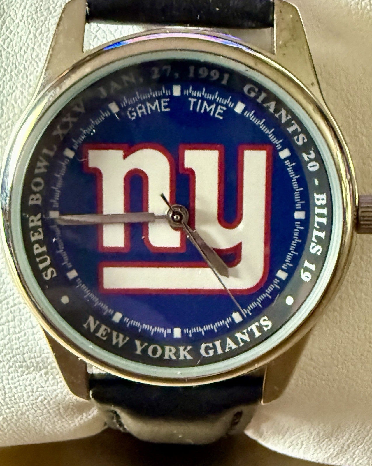 New York Giants Super Bowl XXV 25 Commemorative Game Time Watch Needs Battery