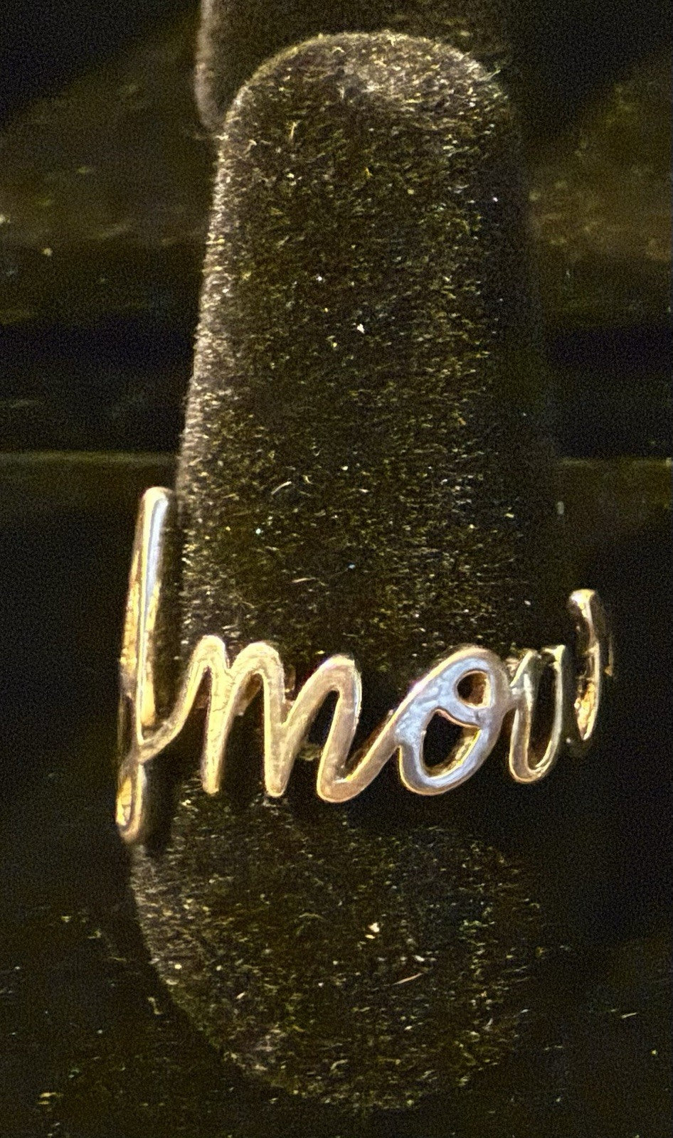 Silver Tone Name Ring - Size 8.5