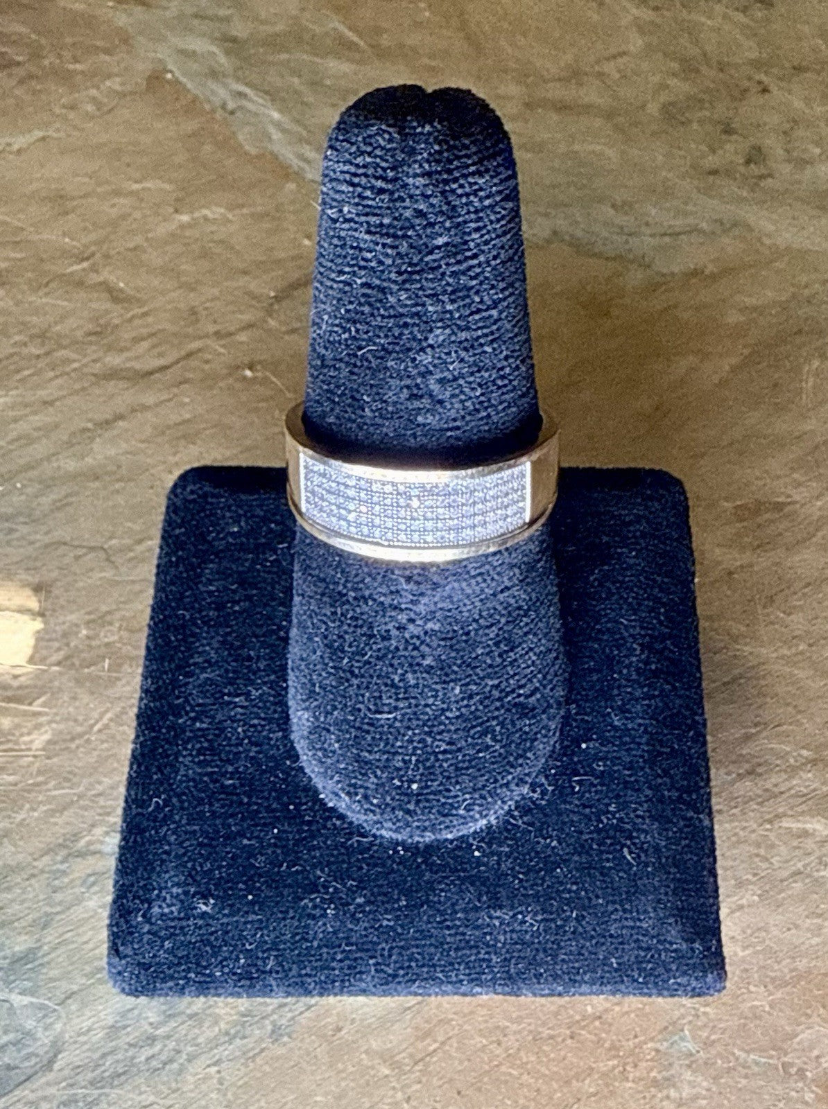 Vintage 10K Yellow Gold Diamond Pave Ring - Size 10 (4.77g)