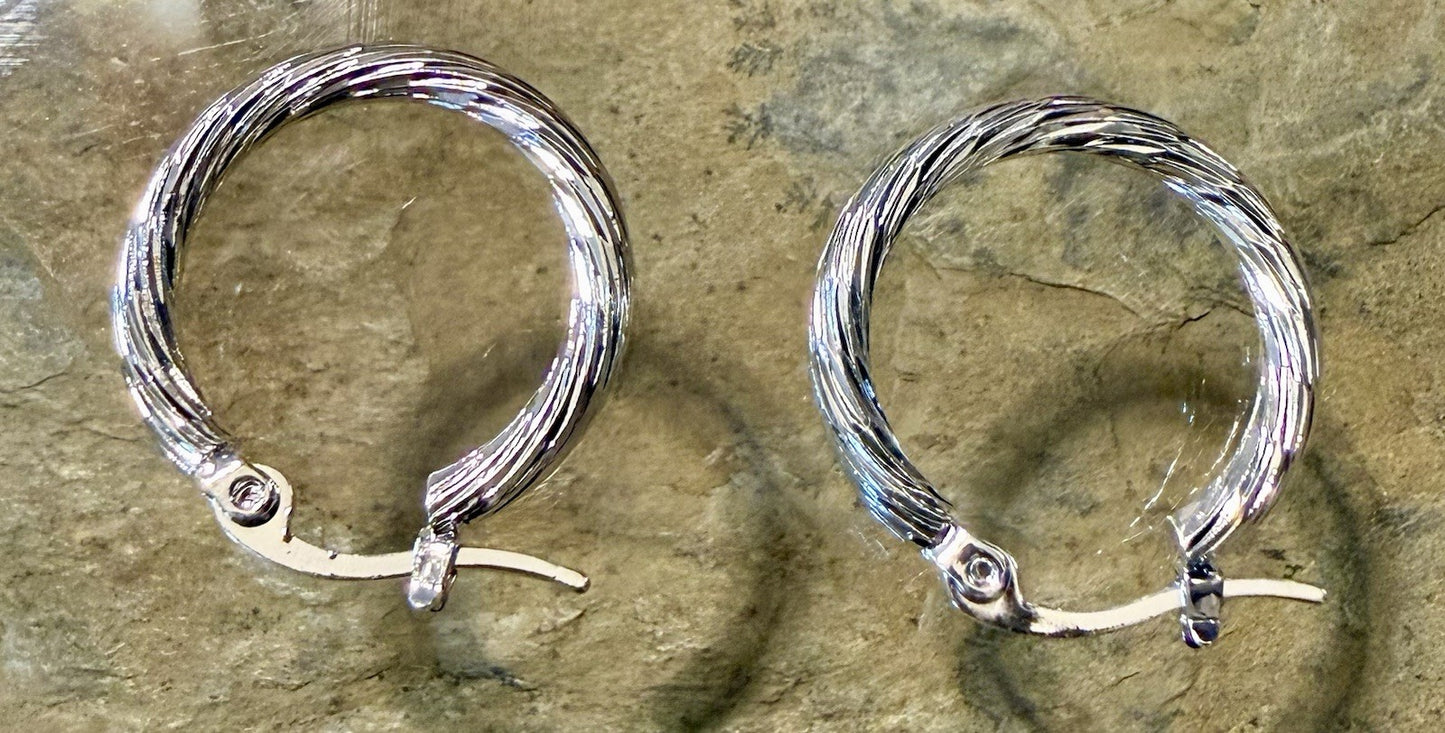 925 Silver Twist Earrings