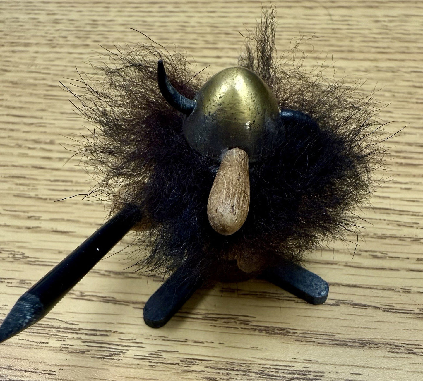 Vintage Mid-Century Danish wooden Viking figure, from the 1960s