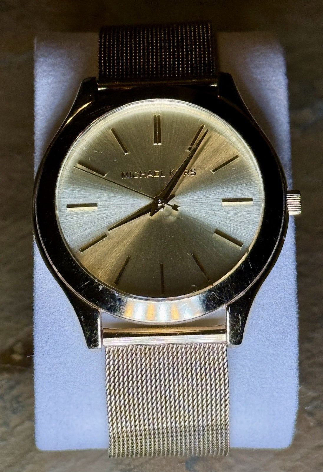 Michael Kors Slim Runway Mesh 44 mm Stainless Steel Case Women's Gold-Tone Wrist