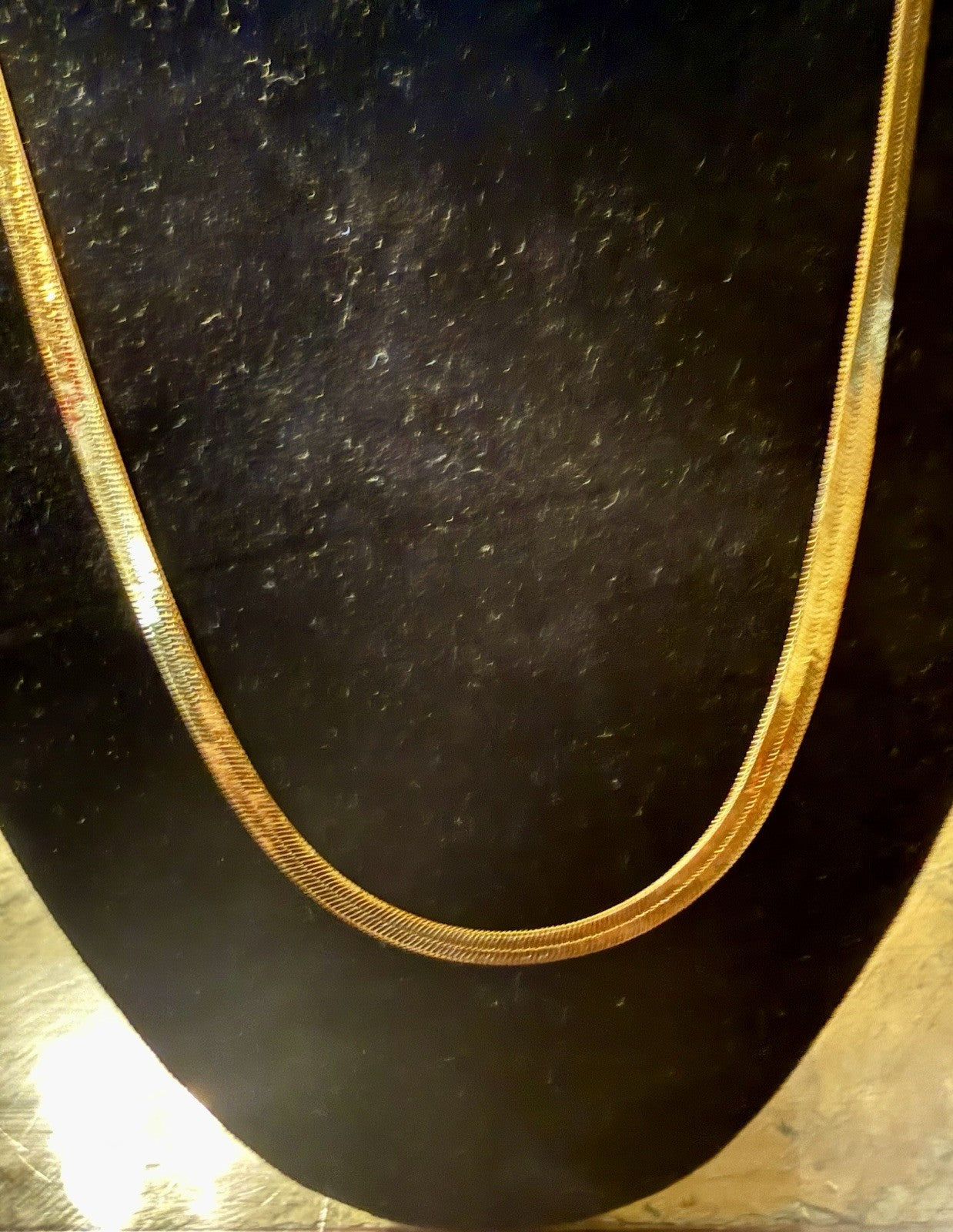 Vintage 10K Gold Plated 20” Herringbone Necklace 