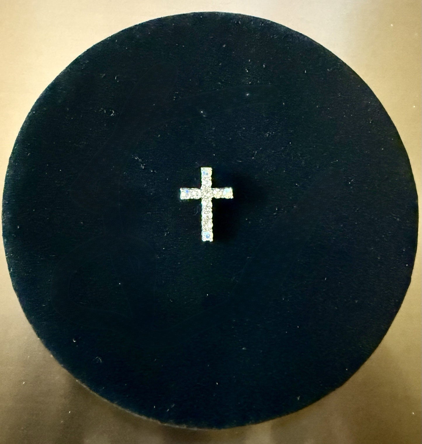 Diamond Cross Pendant - Sterling Silver 