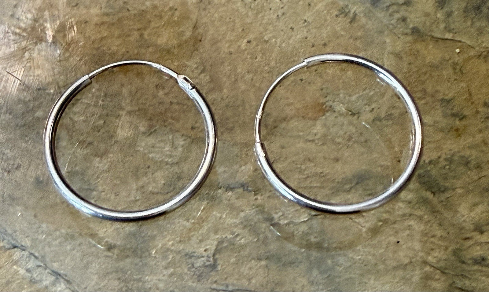 Vintage Sterling Silver Hoop Earrings