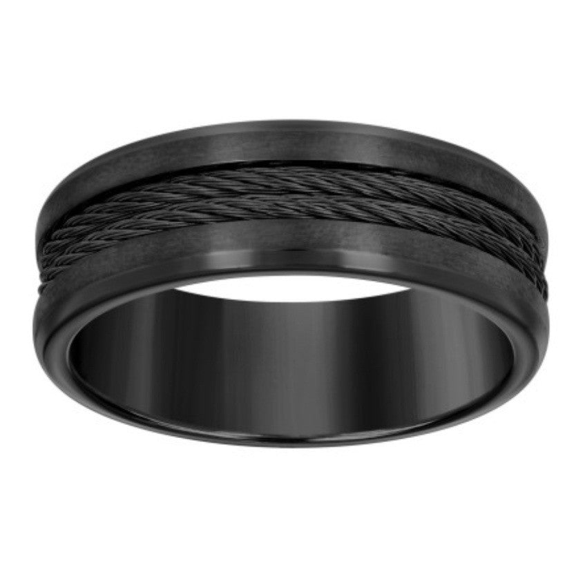 8mm Stainless Steel Ring  - Size 10