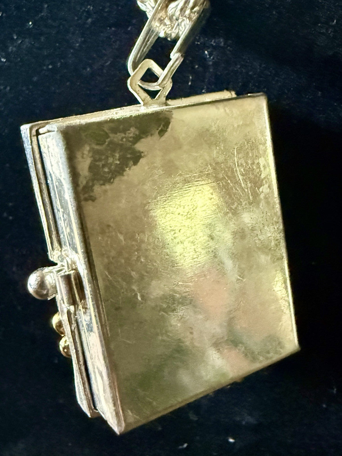 Vintage Sterling Silver Necklace With Diamond Pendant