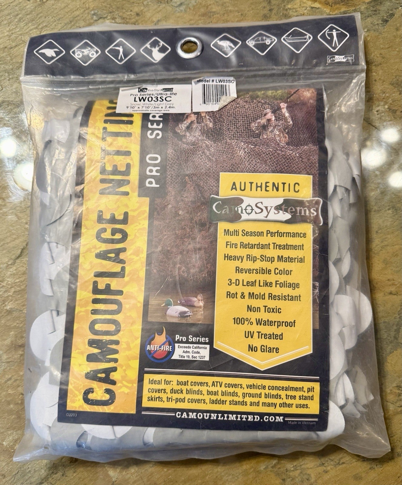 Camo Systems Pro Series Ultra-lite camouflage netting (model #LW03SC)