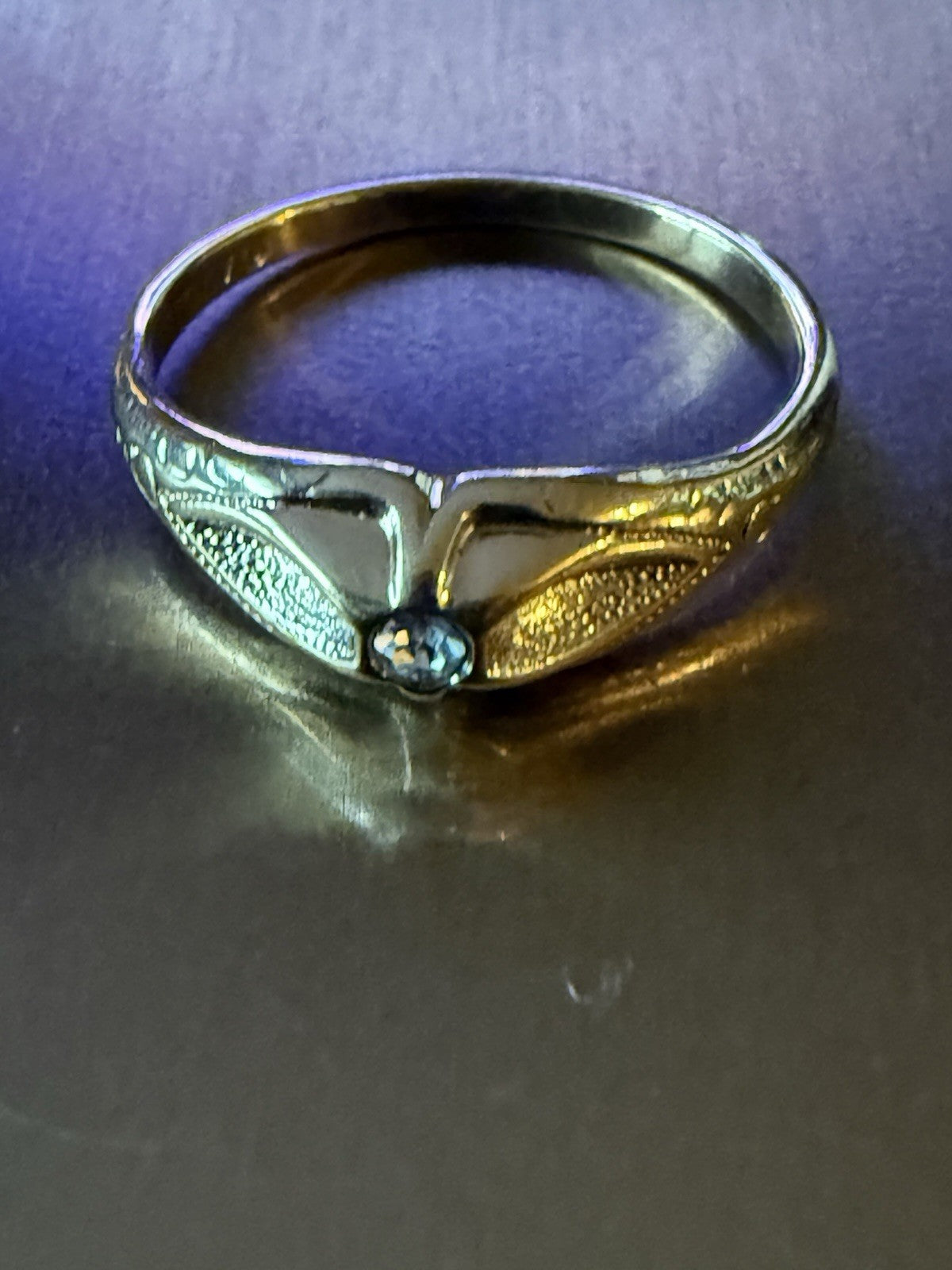 14K Yellow Gold CZ Ring (2.9g)-Size 7