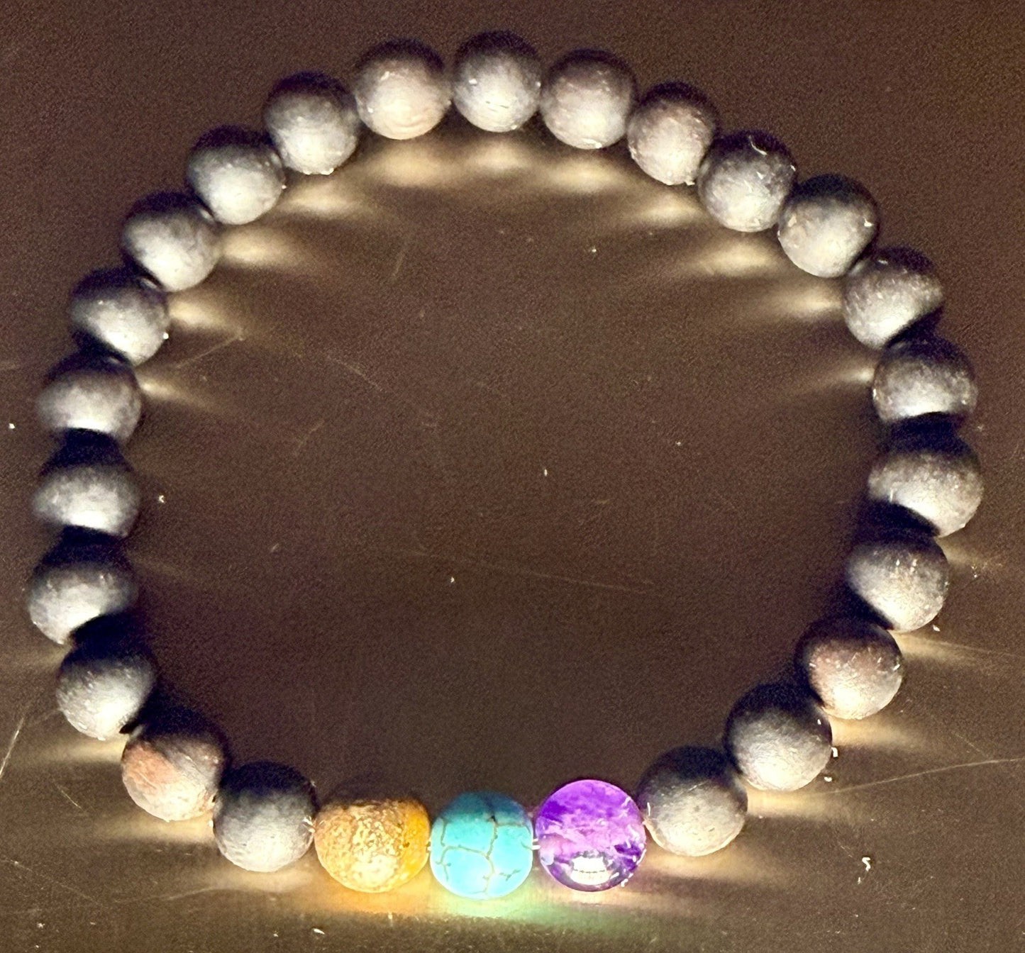 Lava Bead Chakra Bracelet 