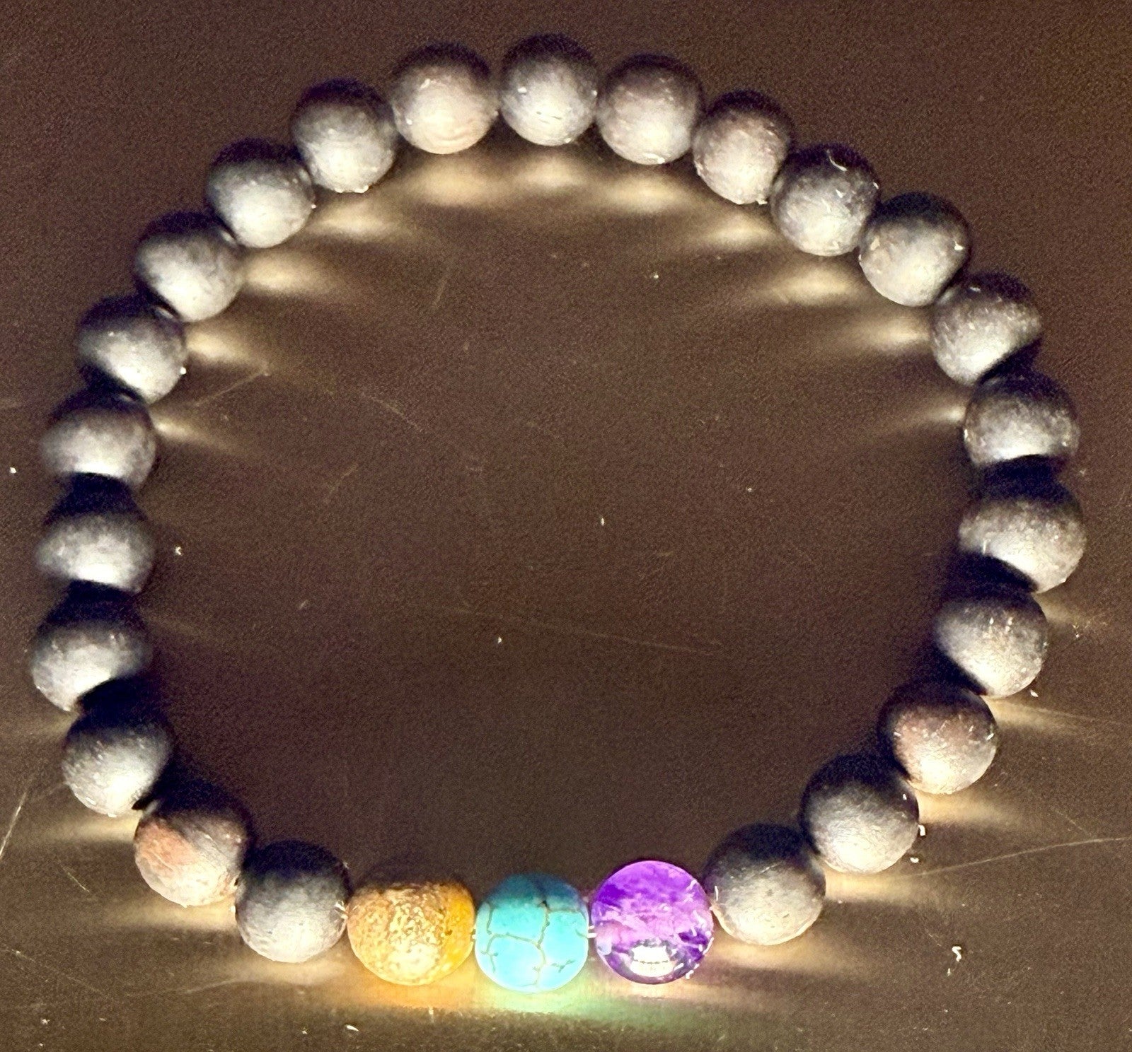 Lava Bead Chakra Bracelet 