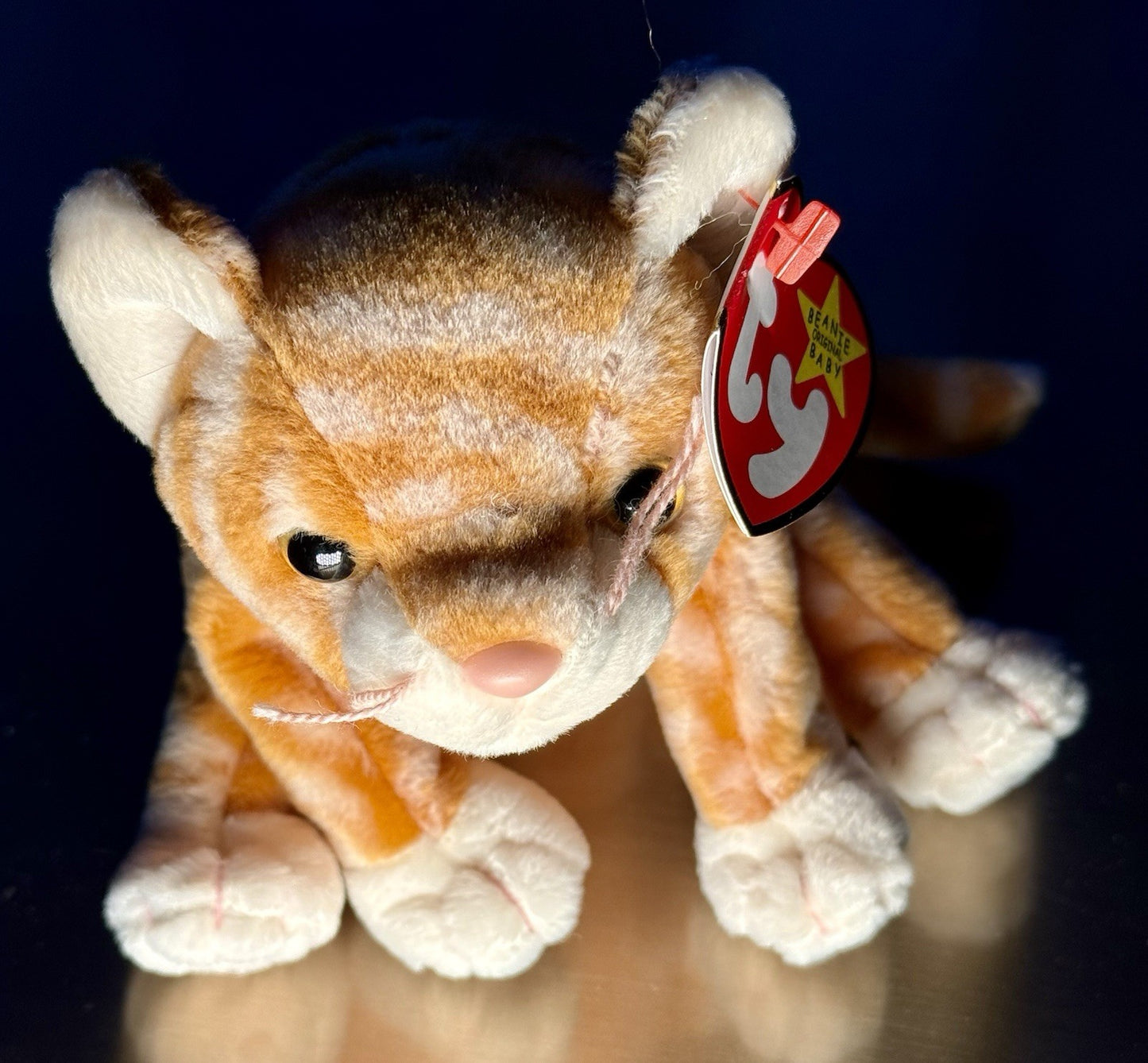 Ty Beanie Baby Amber the gold tabby cat