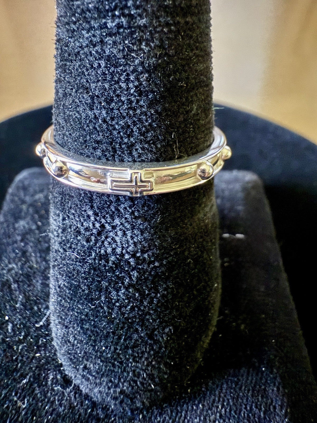 5mm ROSARY RING REAL SOLID .925 STERLING SILVER SIZE 10