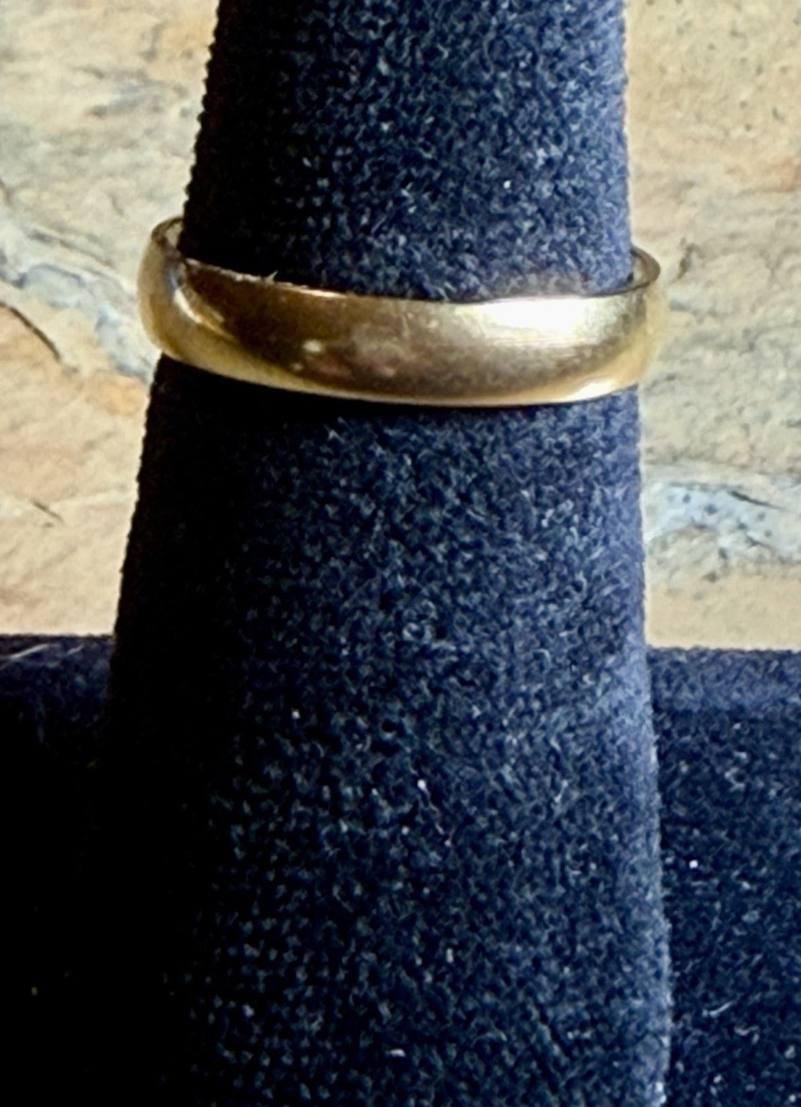 Men’s Gold Tone Stainless Steel Wedding Band - Size 8