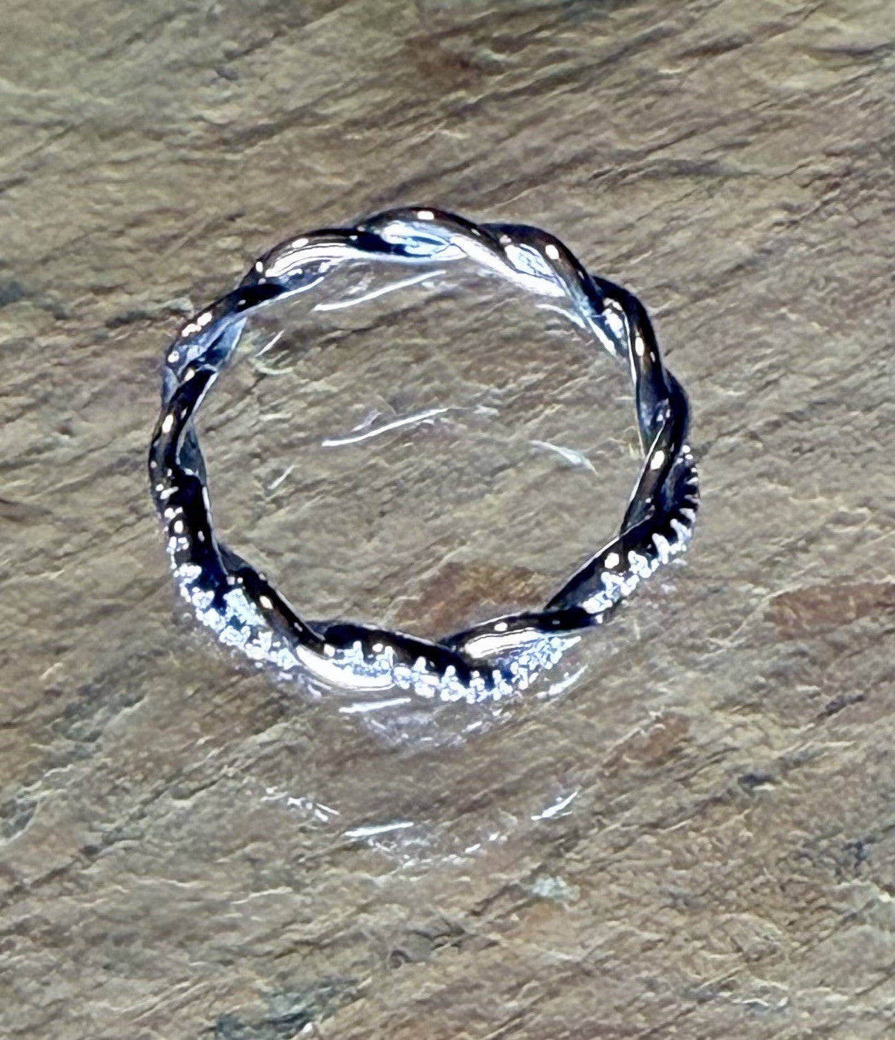 Sterling Silver Infinity Twist Band -Size 7